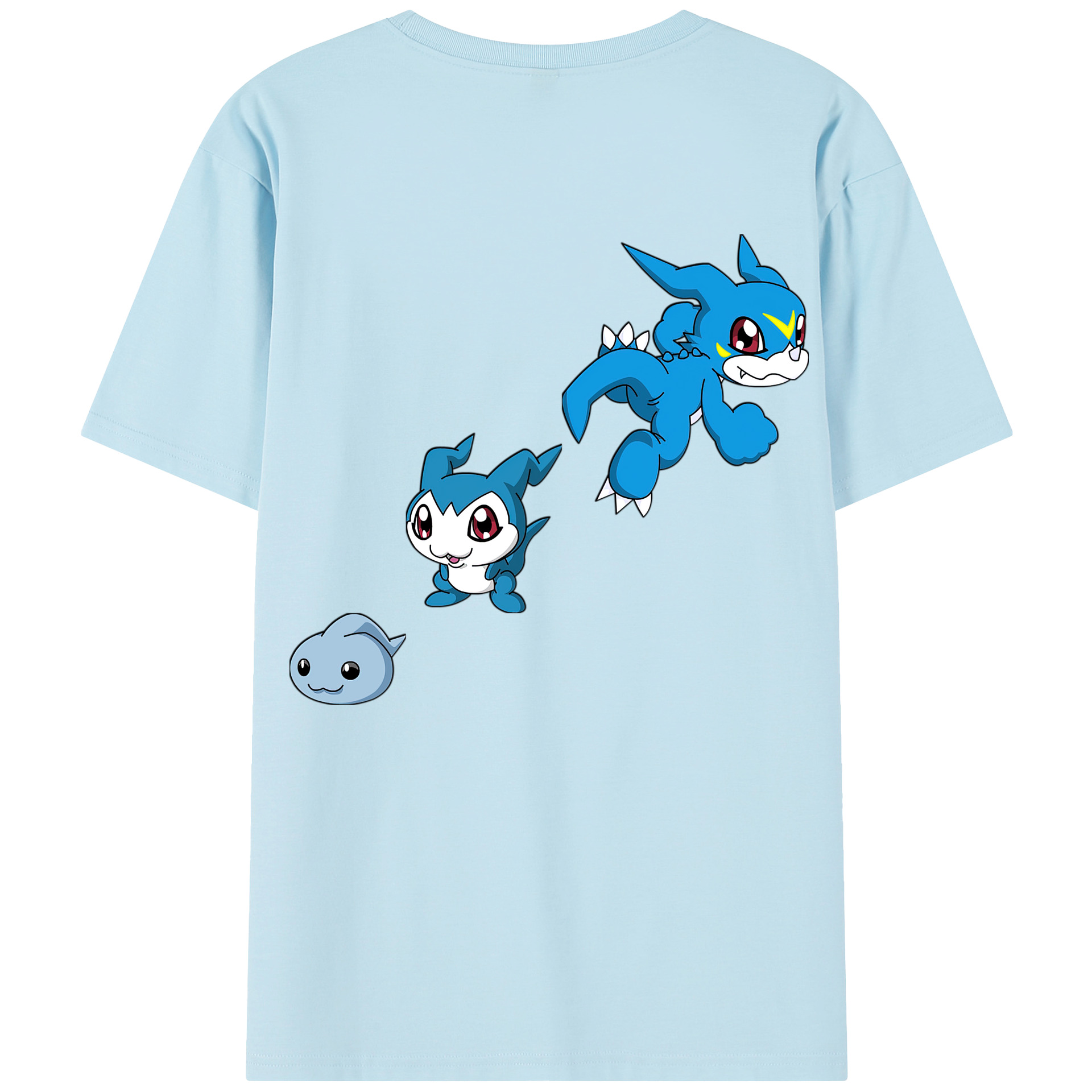 （画像用） Digimon デジタルモンスター/デジモン 綿100％半袖Tシャツ（背面プリント）